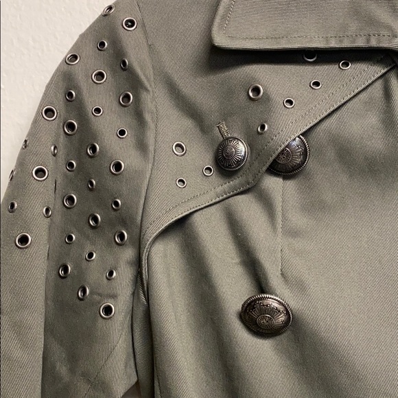 Rebecca Minkoff trench coat AMIS COAT W/ EYELETS - Picture 4 of 8